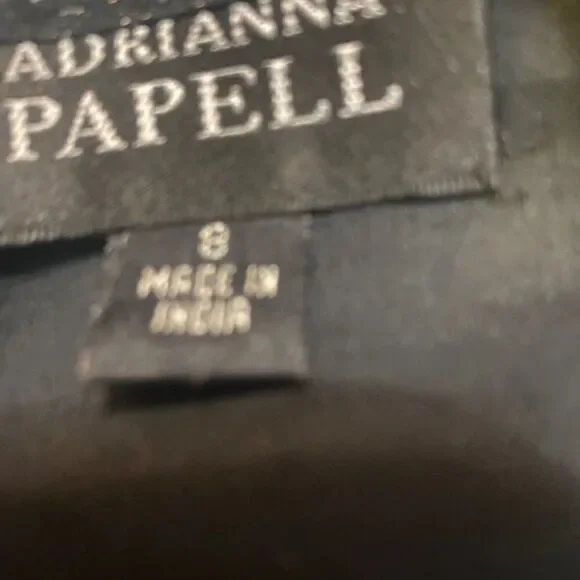 Adrianna Papell Black embellished (chest and straps) sleeveless dress , size 8 - Picture 5 of 5